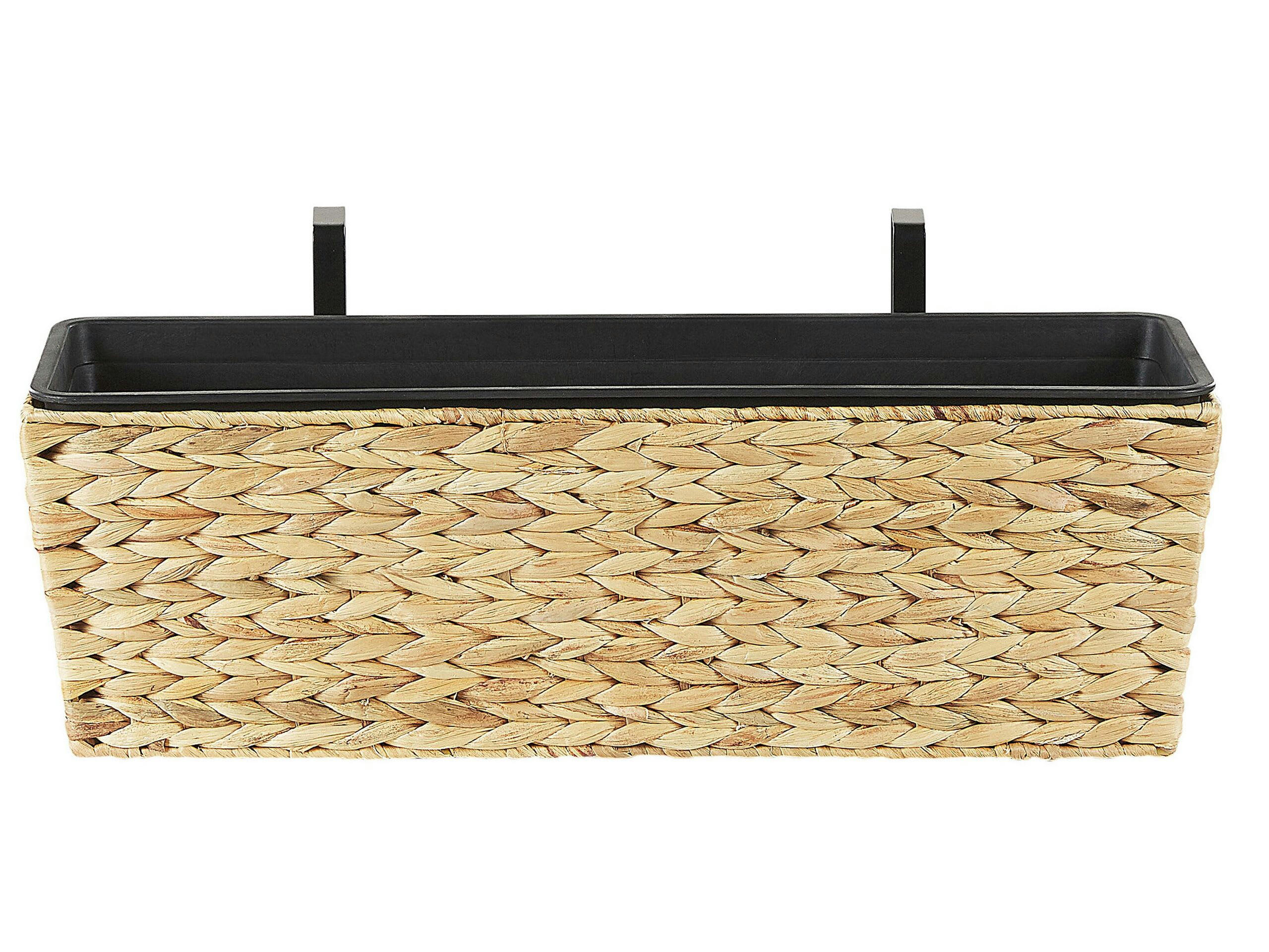 KAWALA - Jardinière balconnière rectangulaire beige sable 60x18