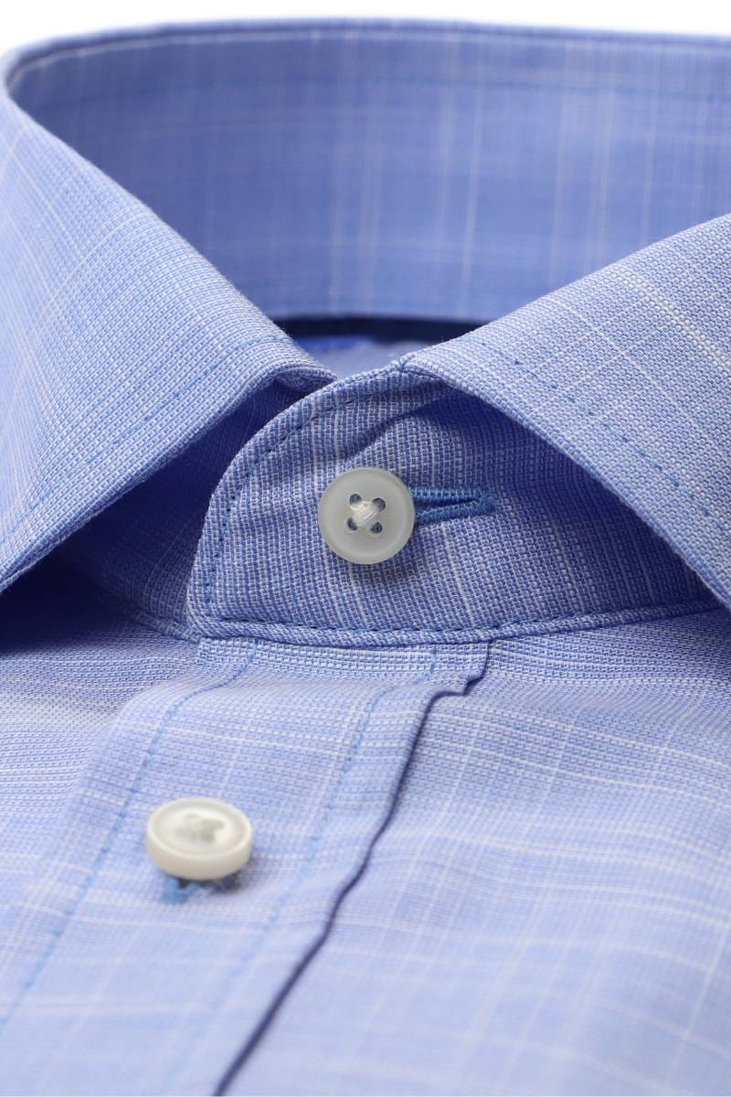 ETERNA Modern Fit Tencel Hemd blau, Einfarbig