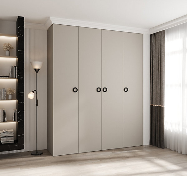 Armoire Como 1 a portes battantes H. 245 x L. 200 x P. 40, 4 portes