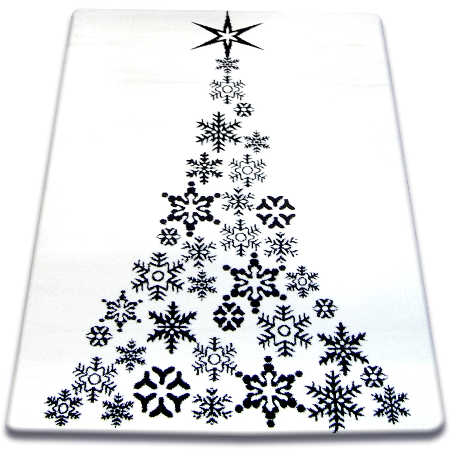 Dywan XMAS - F792 krem/czarny 80x150 cm