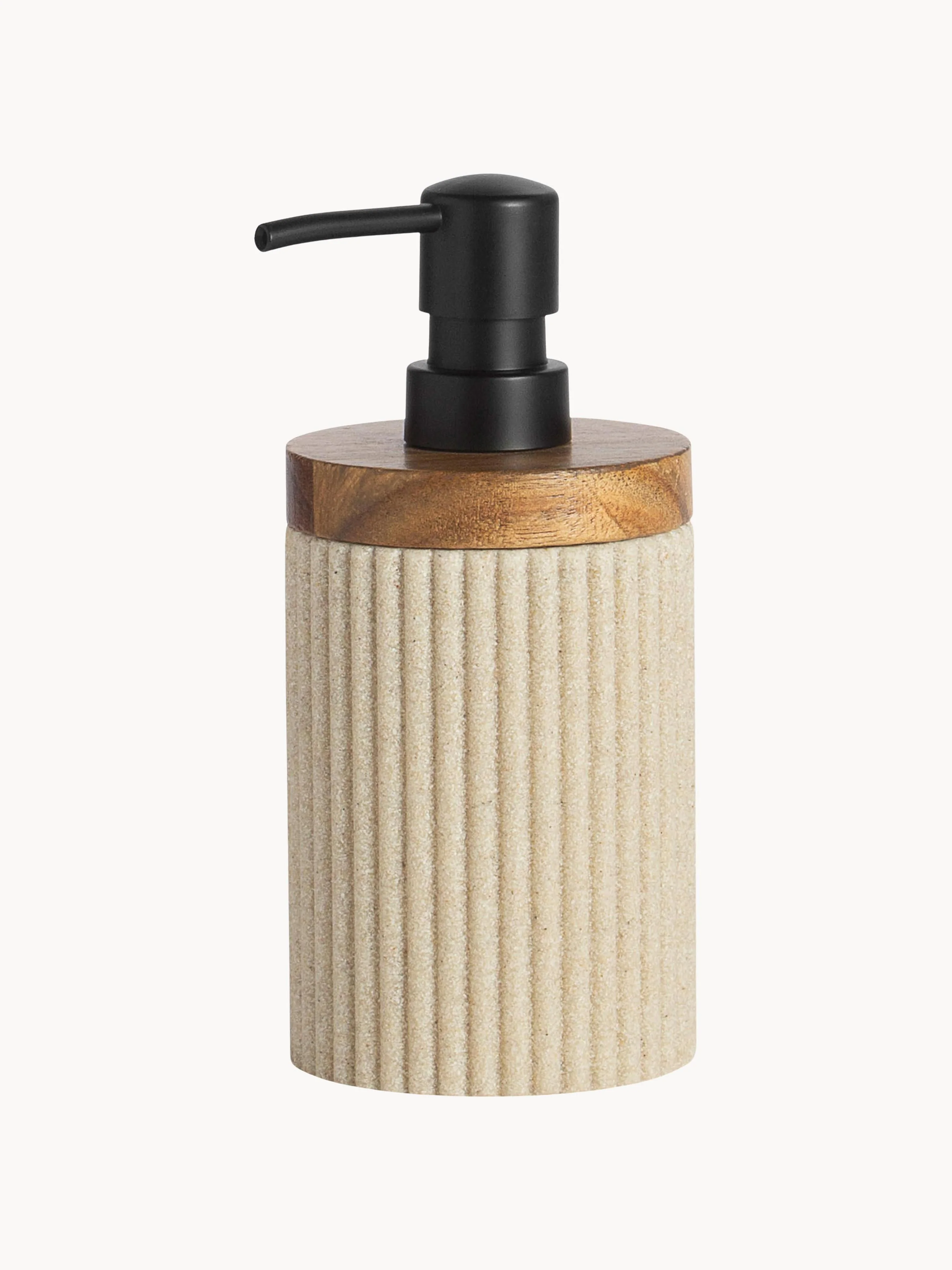 Seifenspender Laura mit Holz-Dekor