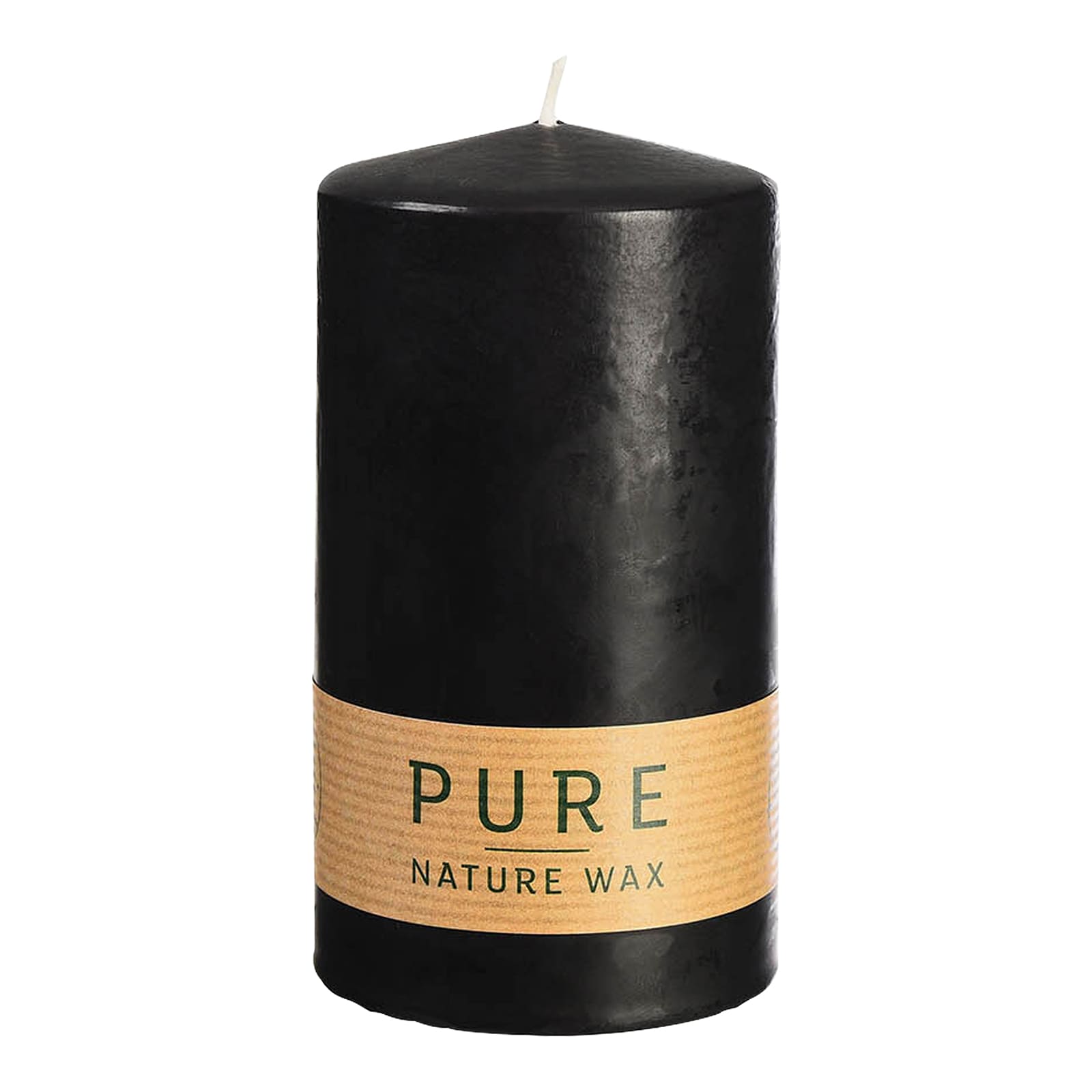 Stumpenkerze Pure Schwarz, ⌀ 7 cm, H 130 mm