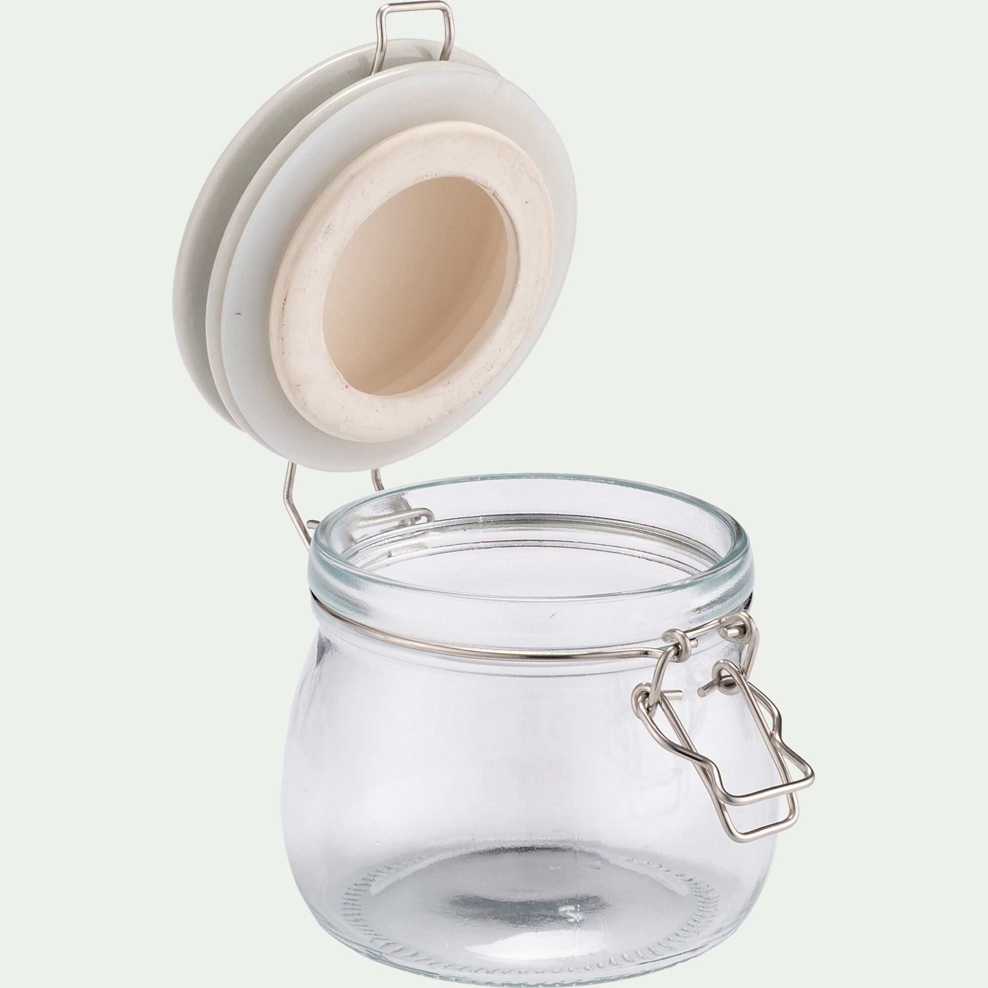 BAIA - Bocal en verre avec couvercle en céramique 50cl - transparent