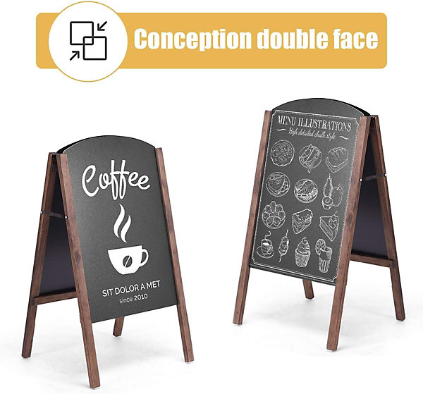 Panneau Publicitaire Exterieur Essuyage et Pliable Pour Publicite Promotion Restaurant Cafeteria Bar Bistrot