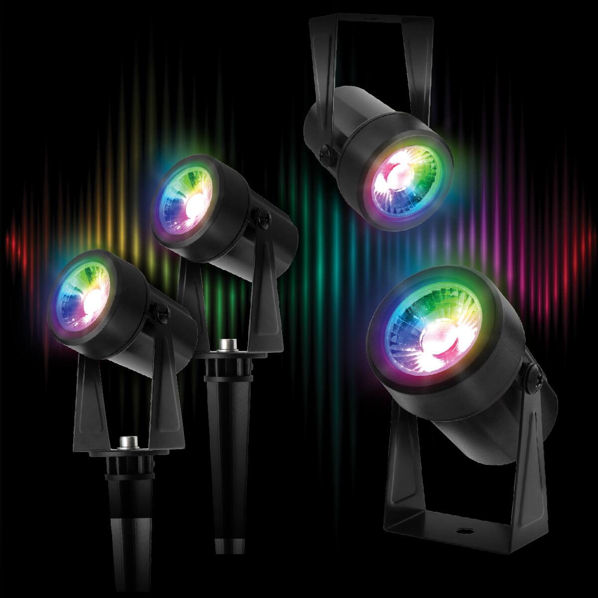 Monster Illuminessence All-Purpose Spotlights, 4-pk, Single/Multi-Colour