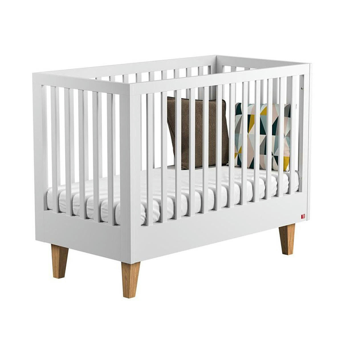 DUO - LOUNGE - Lit bébé 60x120 commode à langer blanc