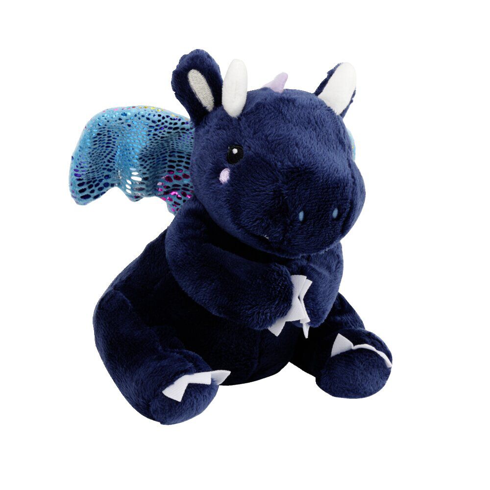 Peluche dragon polyester 19x15cm (3 modèles)