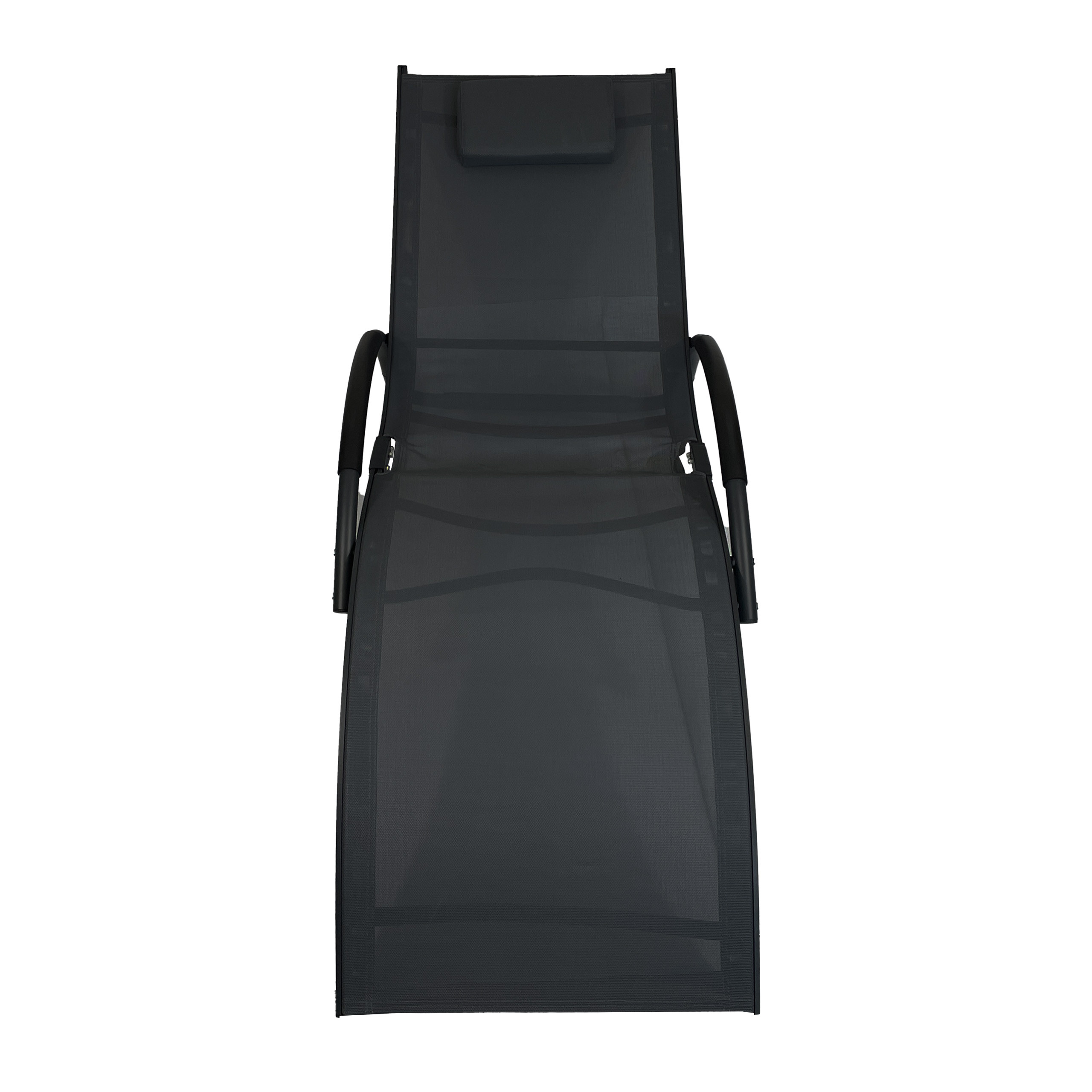 Leżak aluminiowy ogrodowy nowoczesny fotel leżanka zero gravity Swing szary