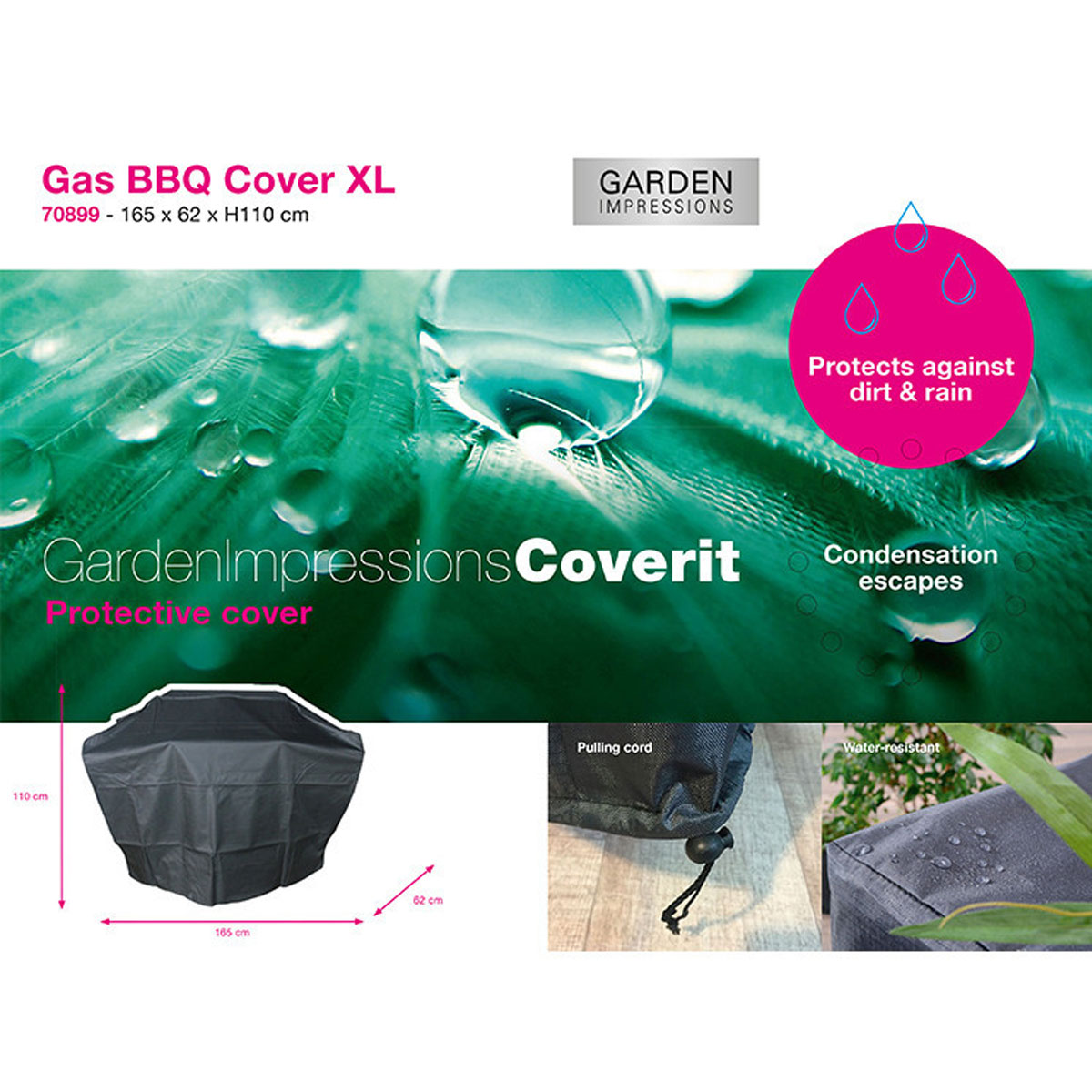 Garden Impressions barbecuehoes Gas maat XL