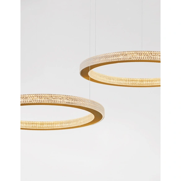 Pendelleuchte »Fiore «, LED, 60 W, Höhe: 120 cm, goldfarben