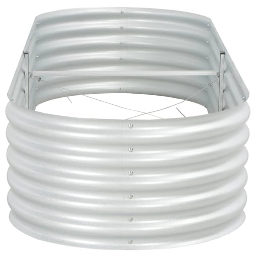 NNEVL Garden Raised Bed 240x80x44 cm Galvanised Steel Silver