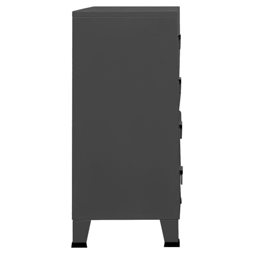 NNEVL Industrial Drawer Cabinet Anthracite 78x40x93 cm Metal
