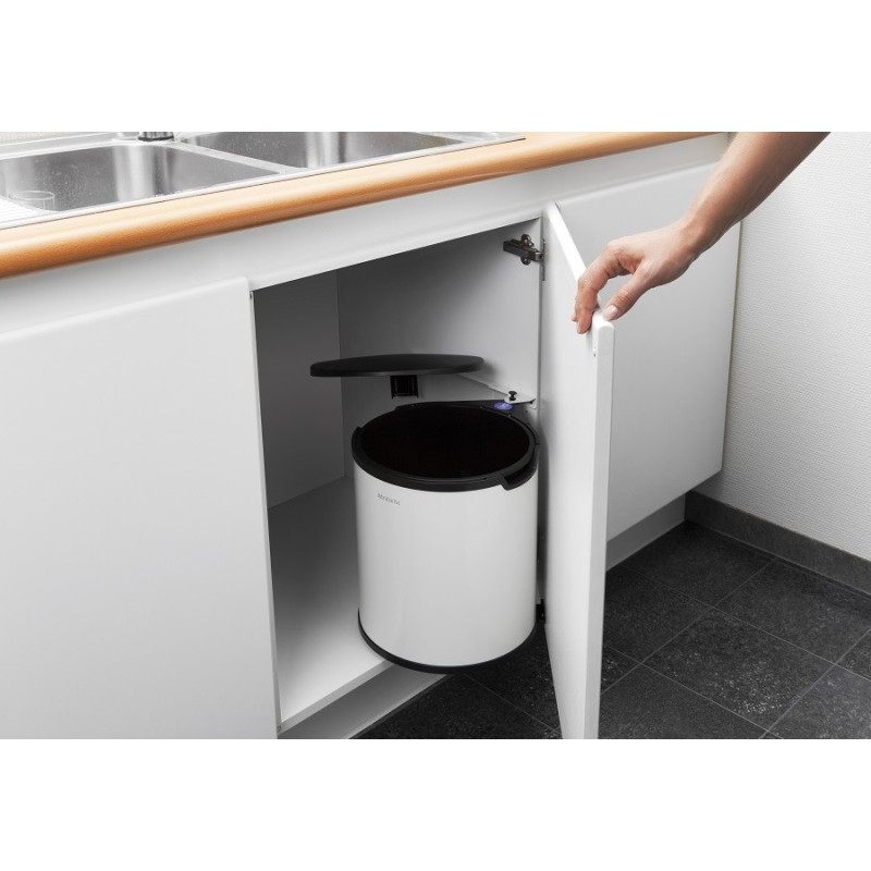 Poubelle à encastrer blanche 15 L BRABANTIA