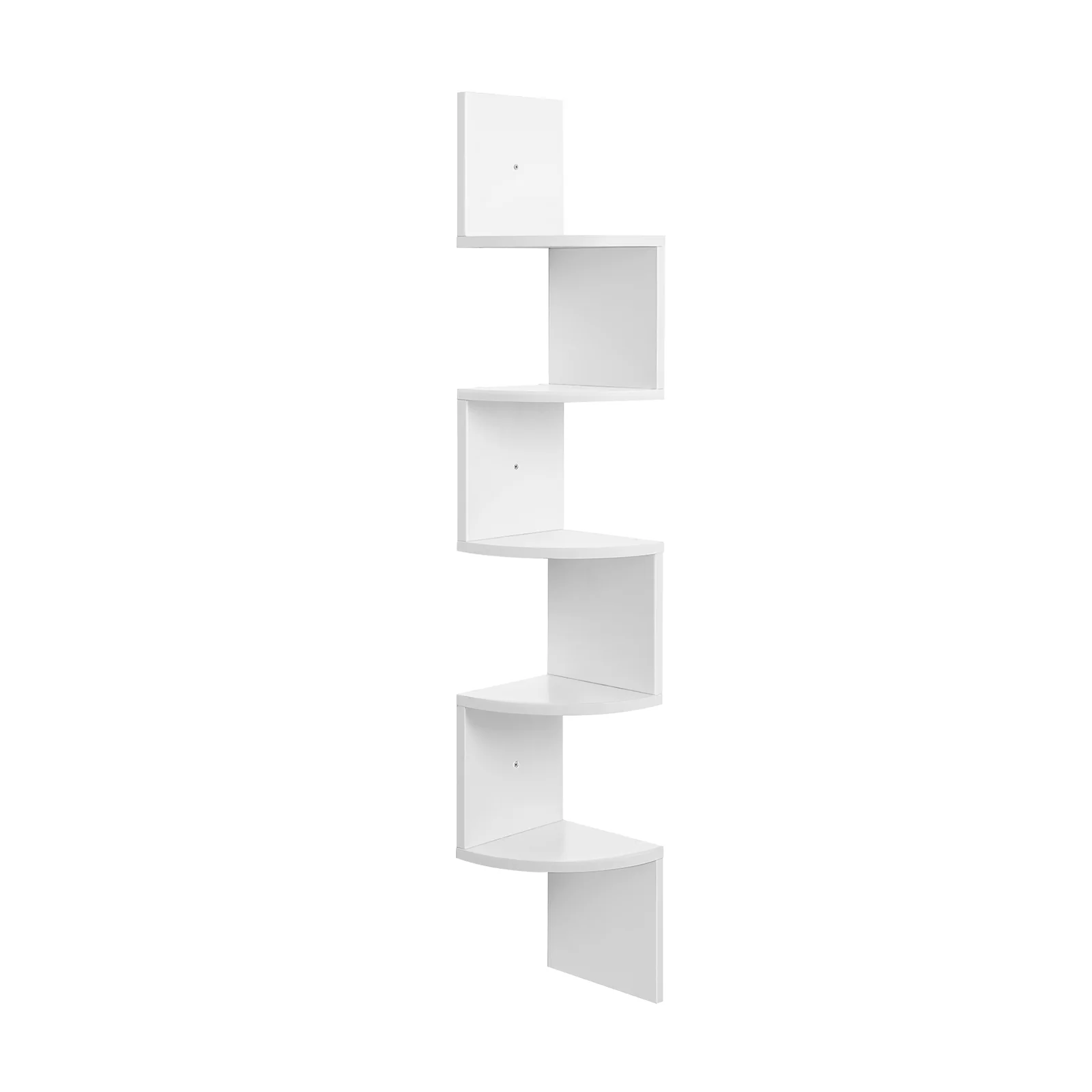 Étagère d'angle à 5 niveaux en forme zigzag
