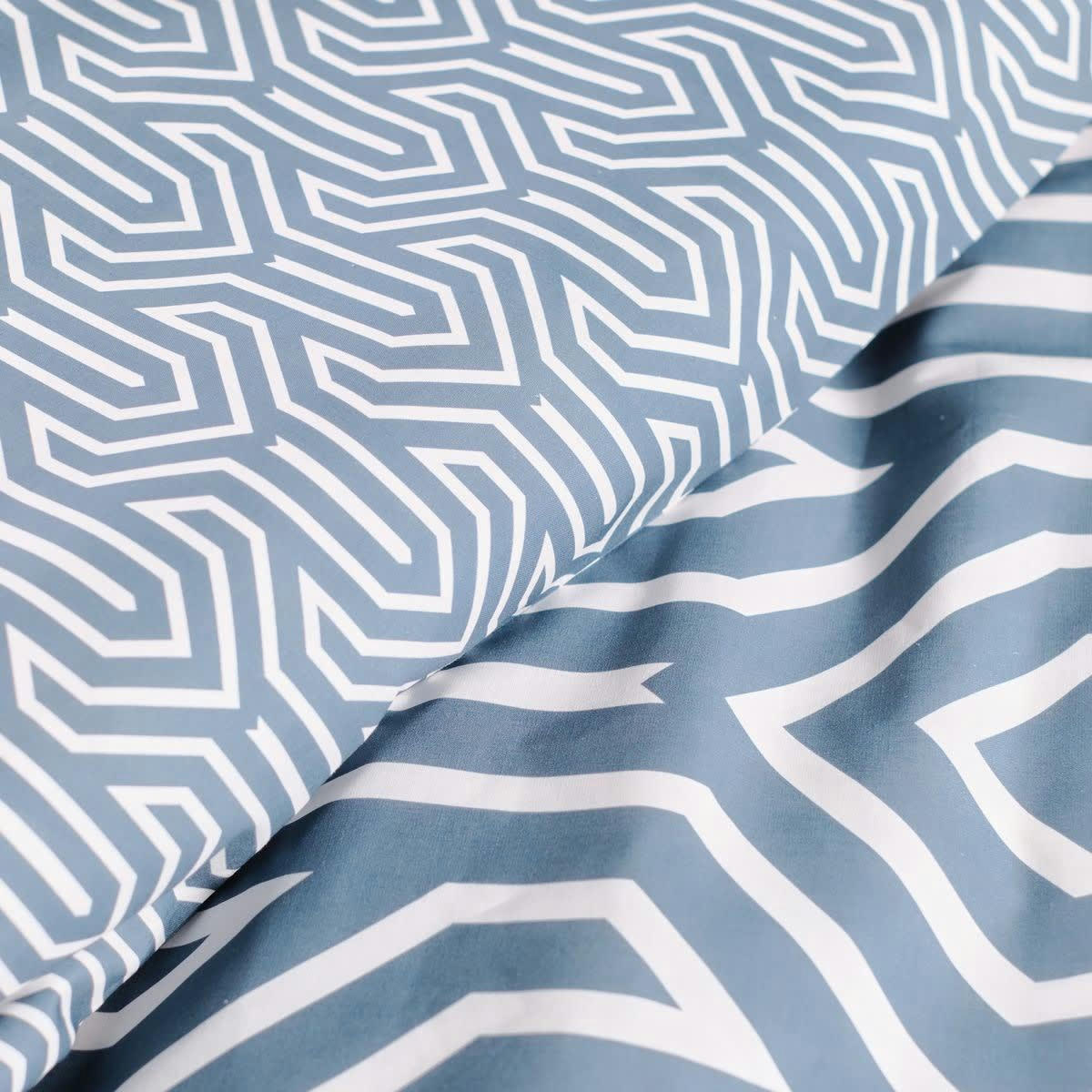 SUNSHINE FLORIE - Parure de lit imprimé en coton bleu 240x260