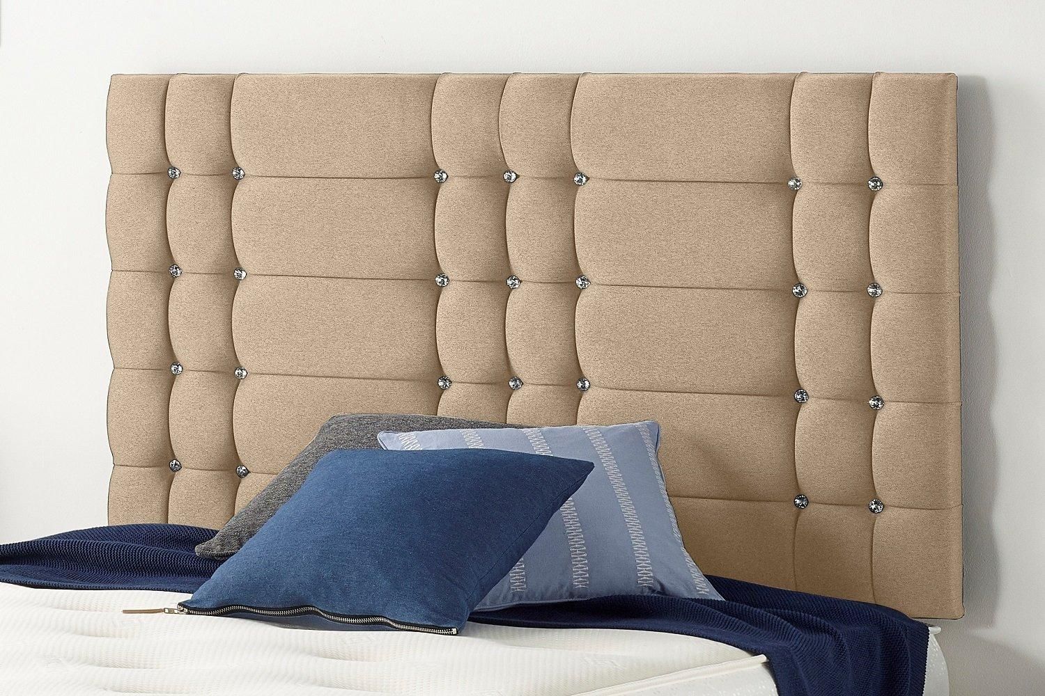 Somnior Bliss Divan Bed Base with Headboard Plush Velvet
