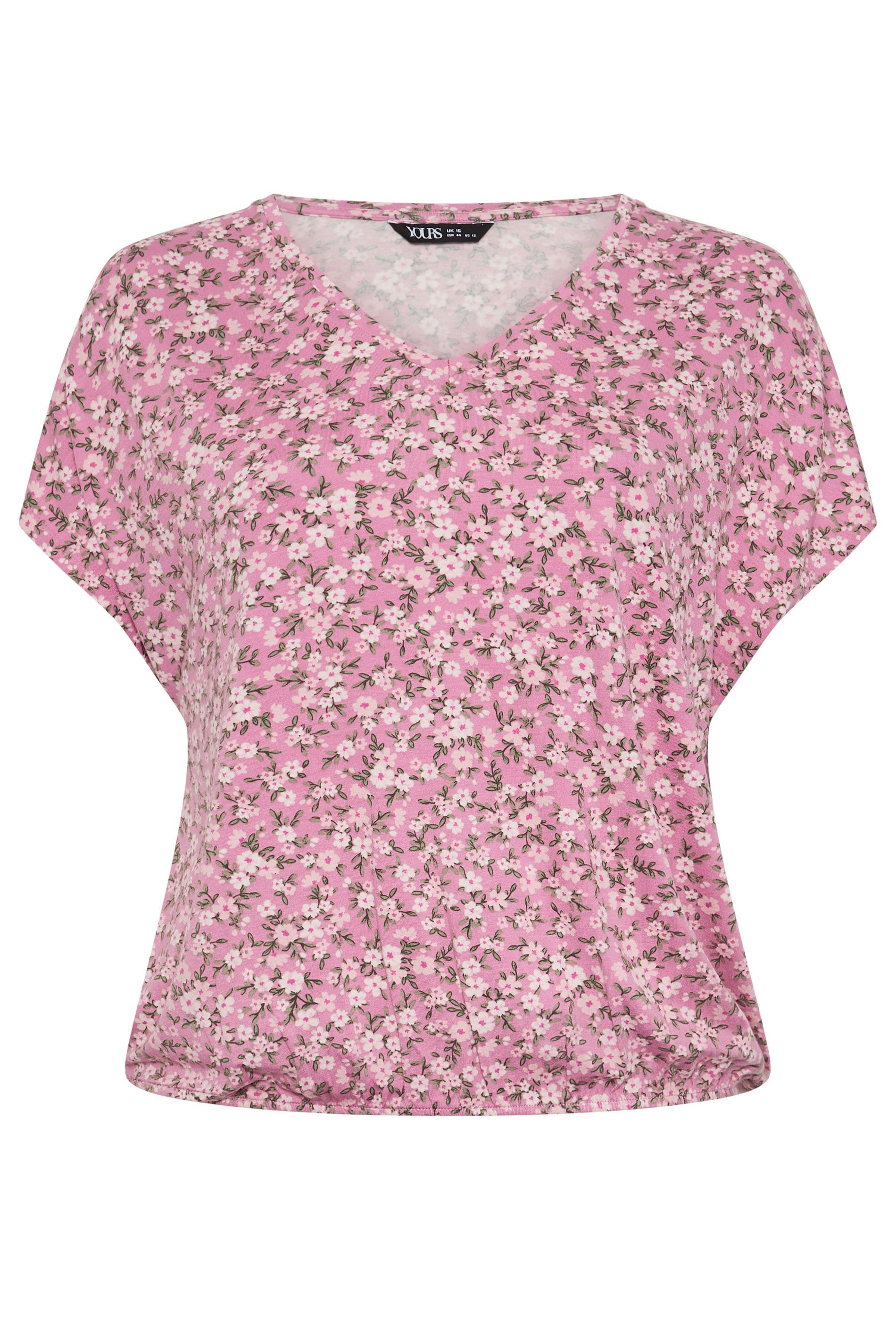 Yours Floral Grown-On Sleeve T-Shirt