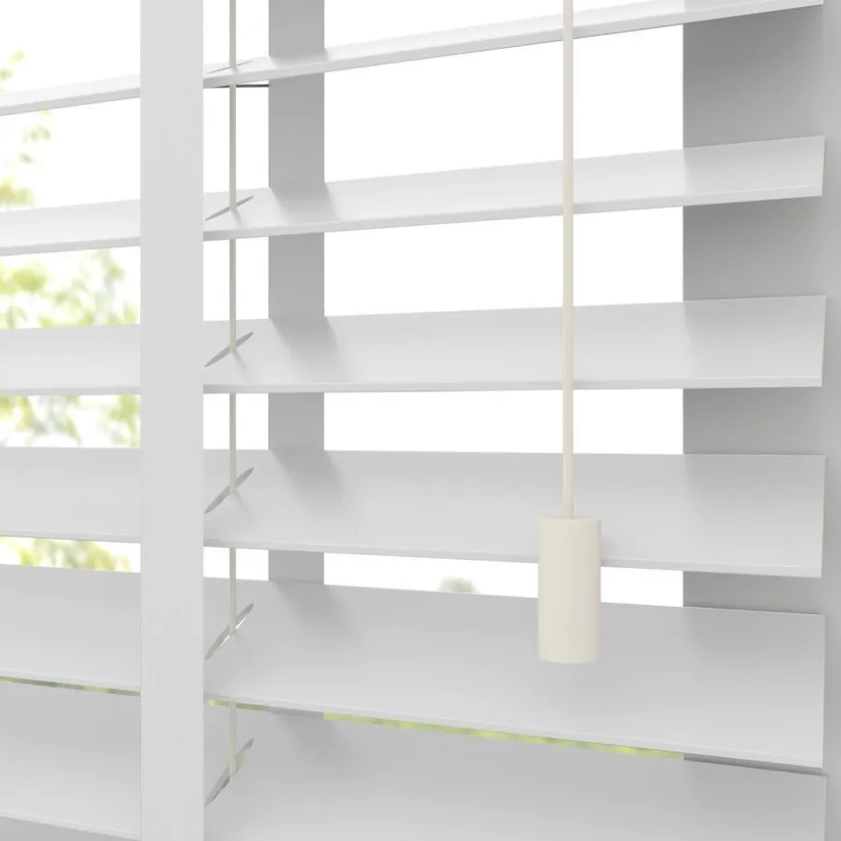 Kwantum Houten Jaloezieën | Jaloezieën | Fenstr Houten Jaloezie Hein Off-White 50mm Offwhite