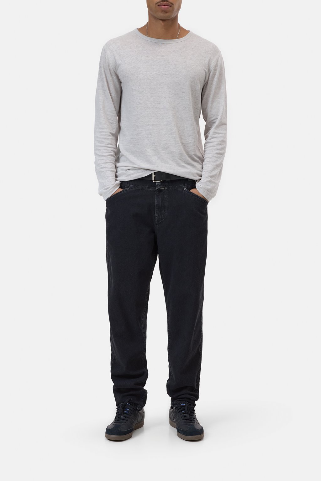 Langarmshirt aus Leinen-Mix