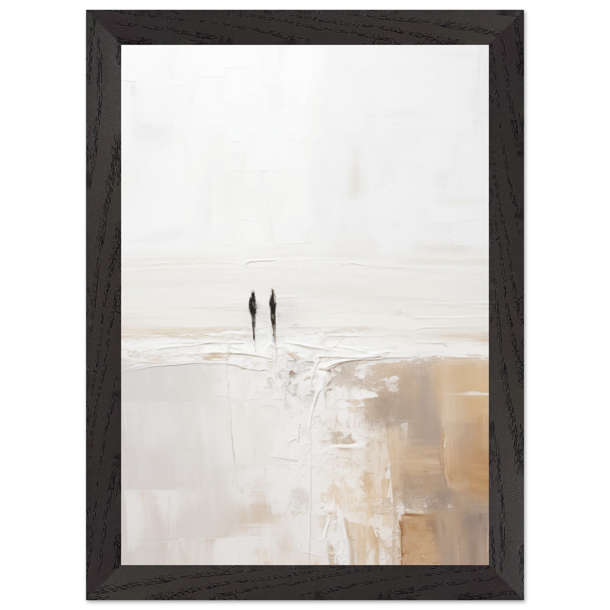 Artfulprints Poster met Lijst Abstract - Silhouettes 2  - A4 21x29.7 cm - Wit