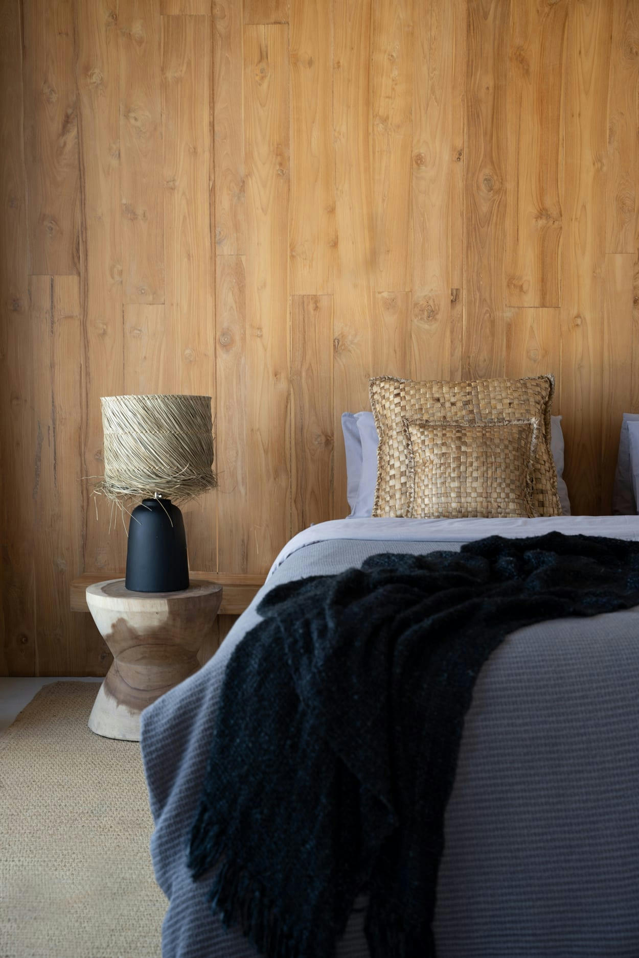 HYACINTH - Coussin en jacinthe d'eau naturel 50x50