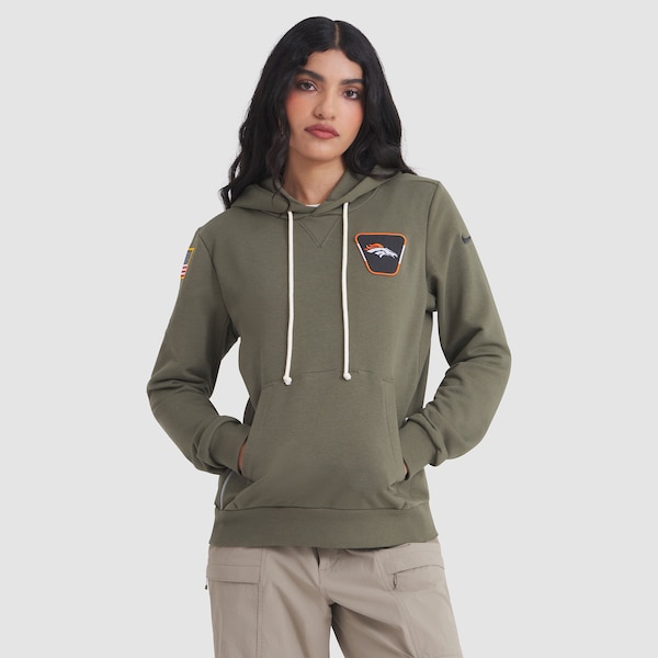 Denver Broncos Nike Women's 2025 Salute to Service Sideline Standard Issue Dri-FIT Hoodie - Olive