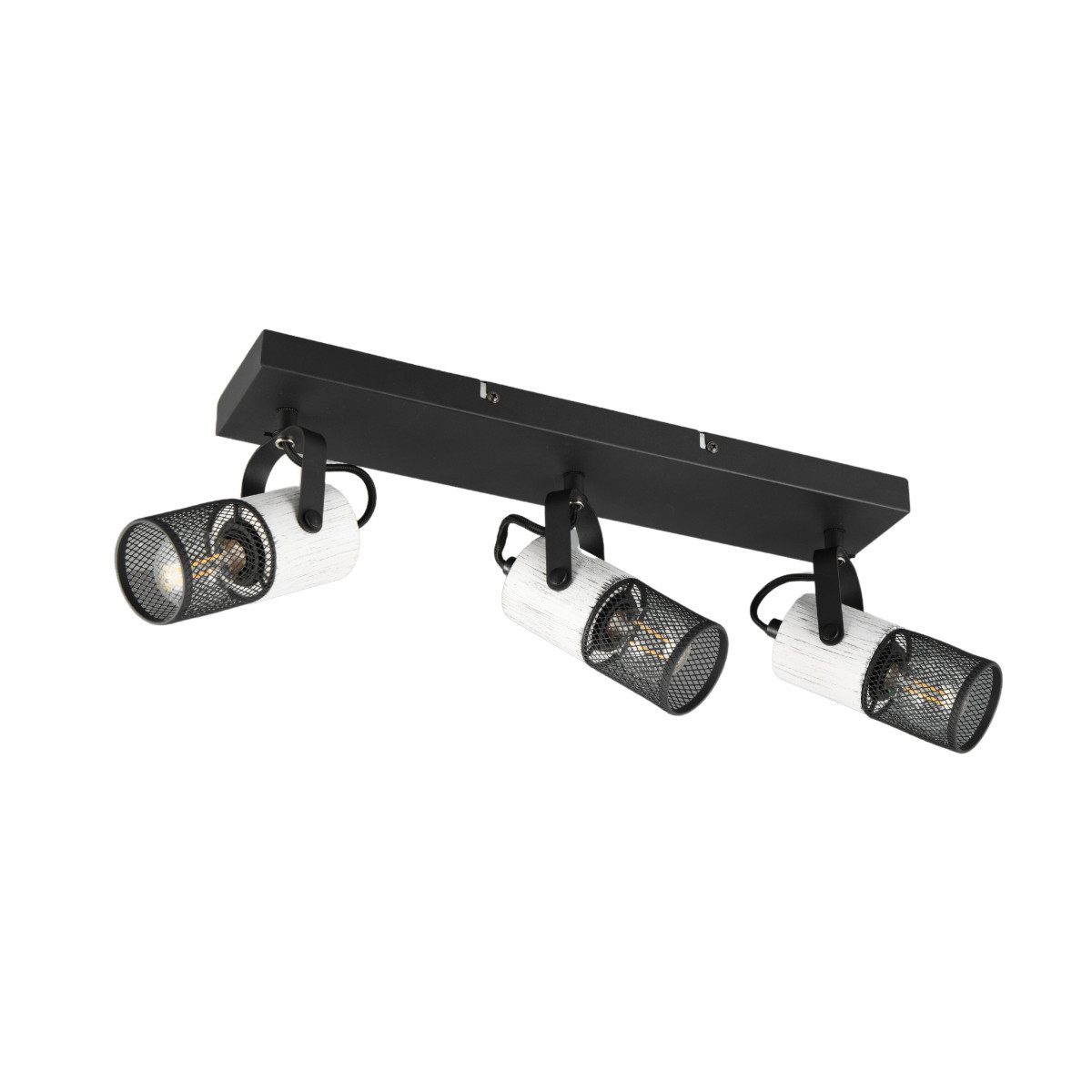 Spot listwa czarno-biały Tosh 3xE14x40W wym:19,5x9x44cm IP20 Trio
