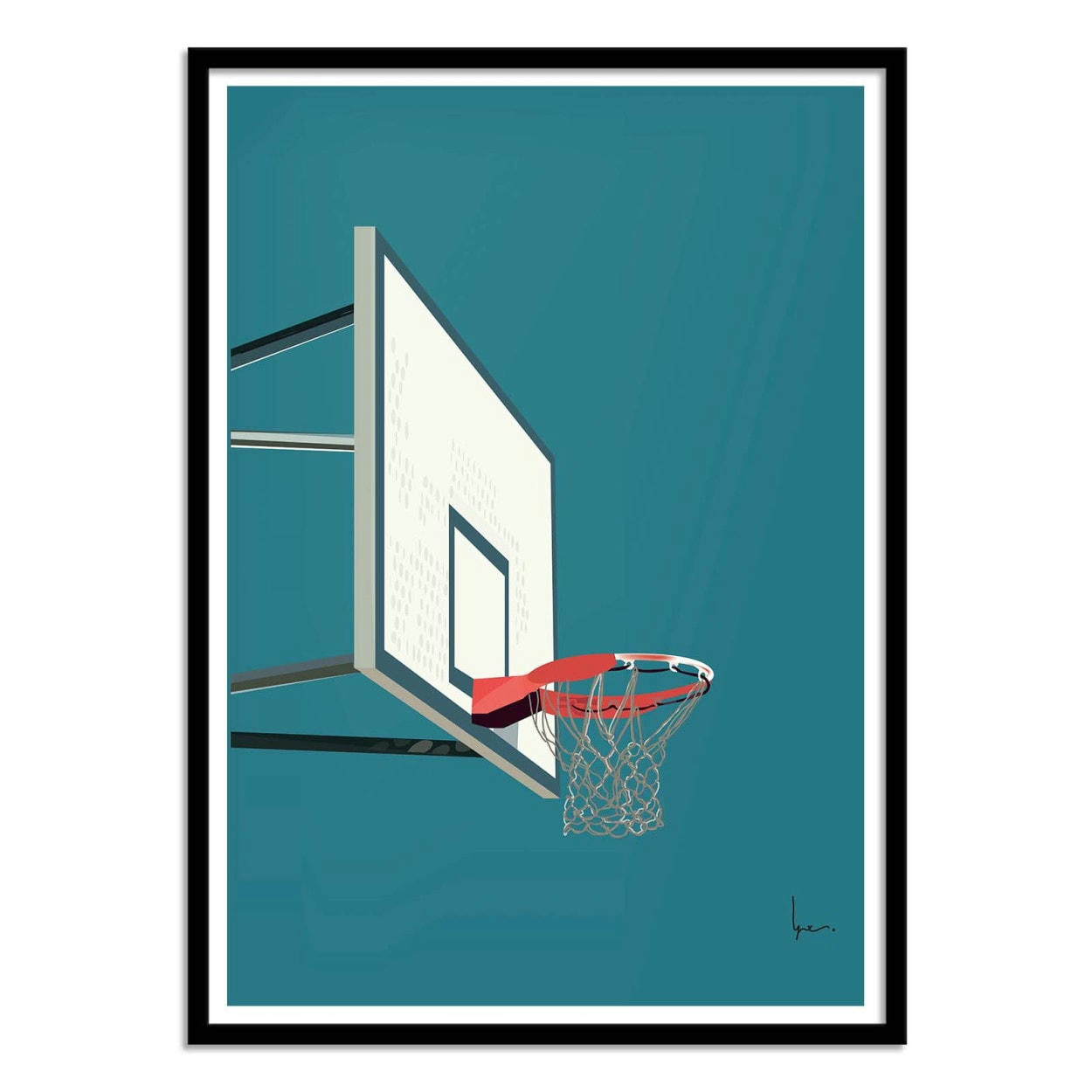 LPX ILLUSTRATION - PANIER DE BASKET - LPX ILLUSTRATION - Affiche d'art 30 x 40 cm