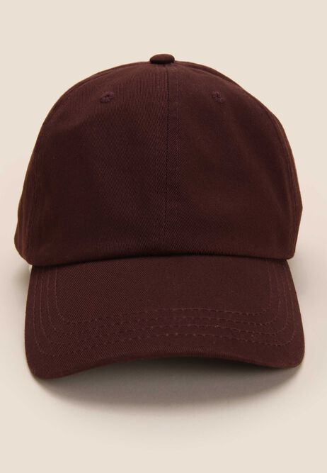 Mens Burgundy Wash Baseball Cap