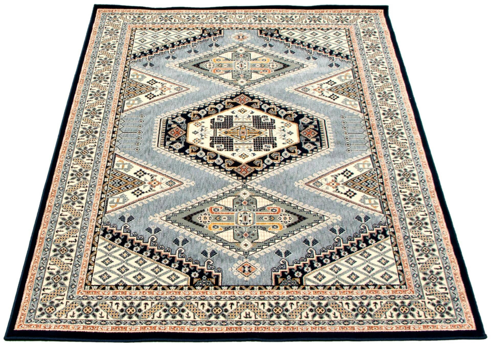 ECARPET Qashqai Indoor Area Rug/Runner, Blue, Assorted Sizes