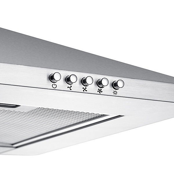 Hotte décorative 90cm murale 370m3h classe a   3 vitesses évacuation ou recyclage inox 201SS90 Ciarra