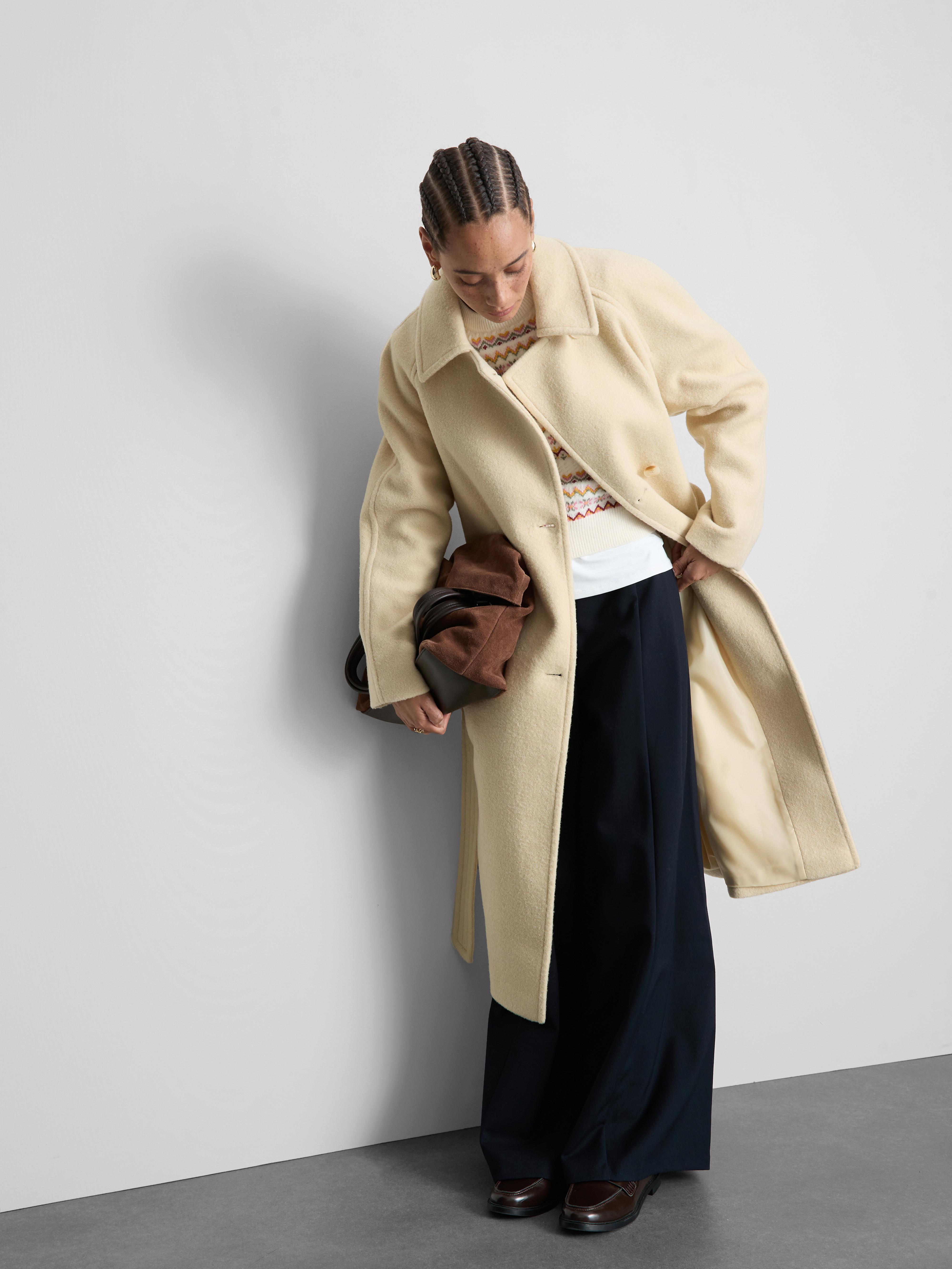 Paula Echevarría Belted Longline Coat