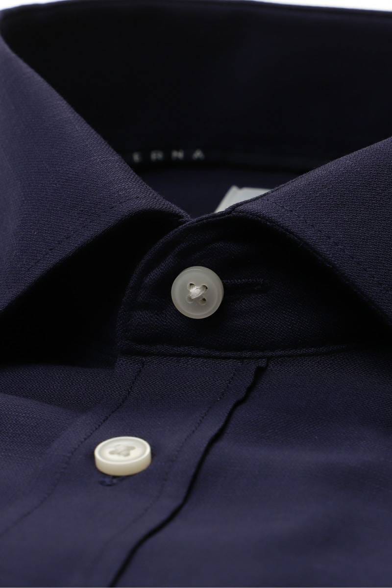 ETERNA Comfort Fit Tencel Hemd marine, Einfarbig