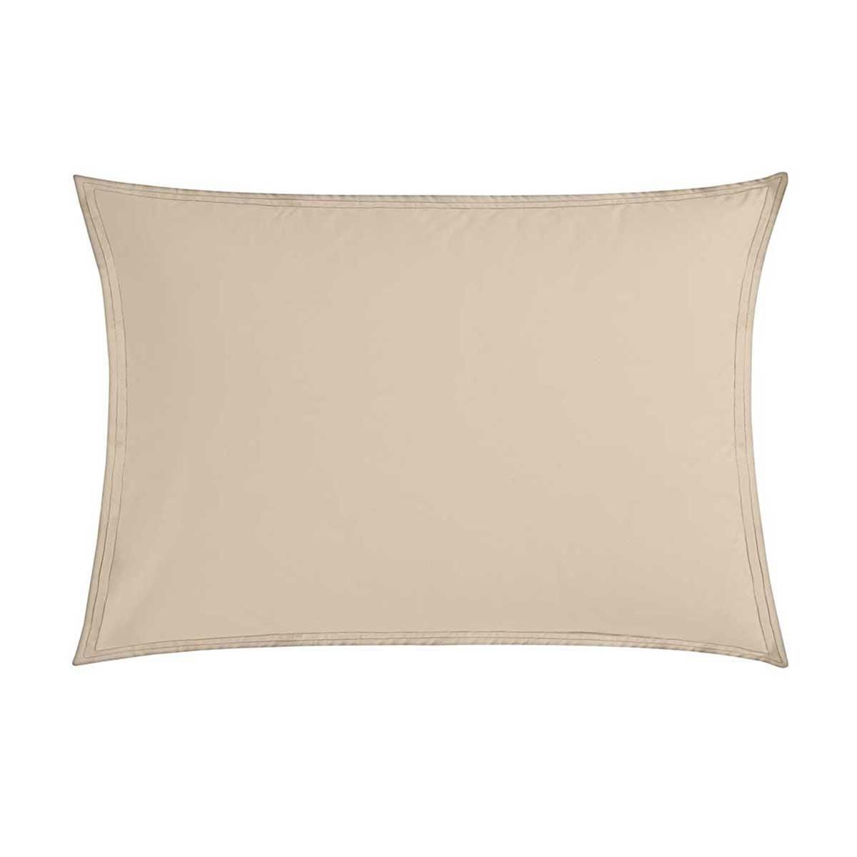 RENDEZ-VOUS - Taie d'oreiller en percale de coton gris perle 50x70