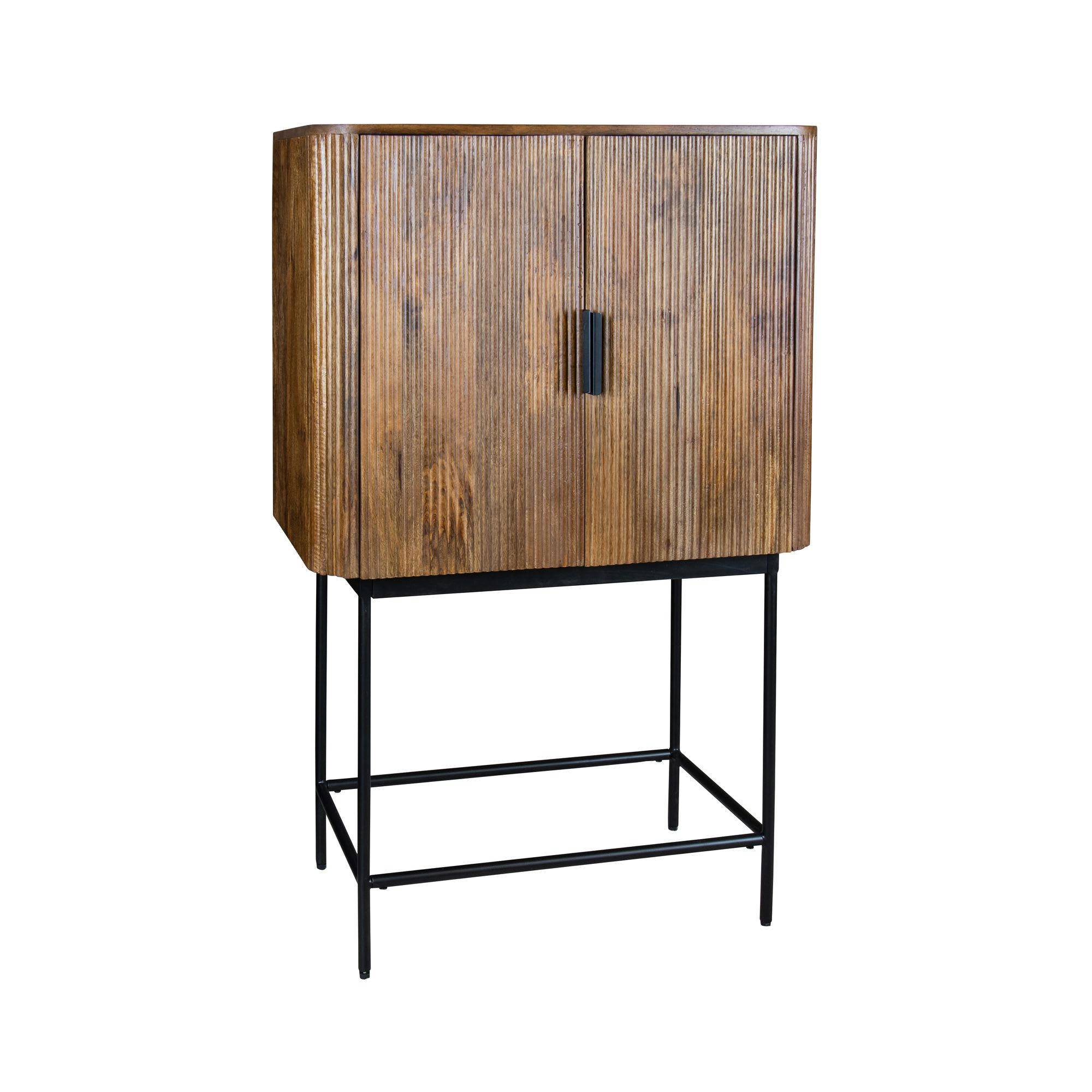 IQUITOS - Buffet 2 portes en bois de manguier et pieds en métal noir