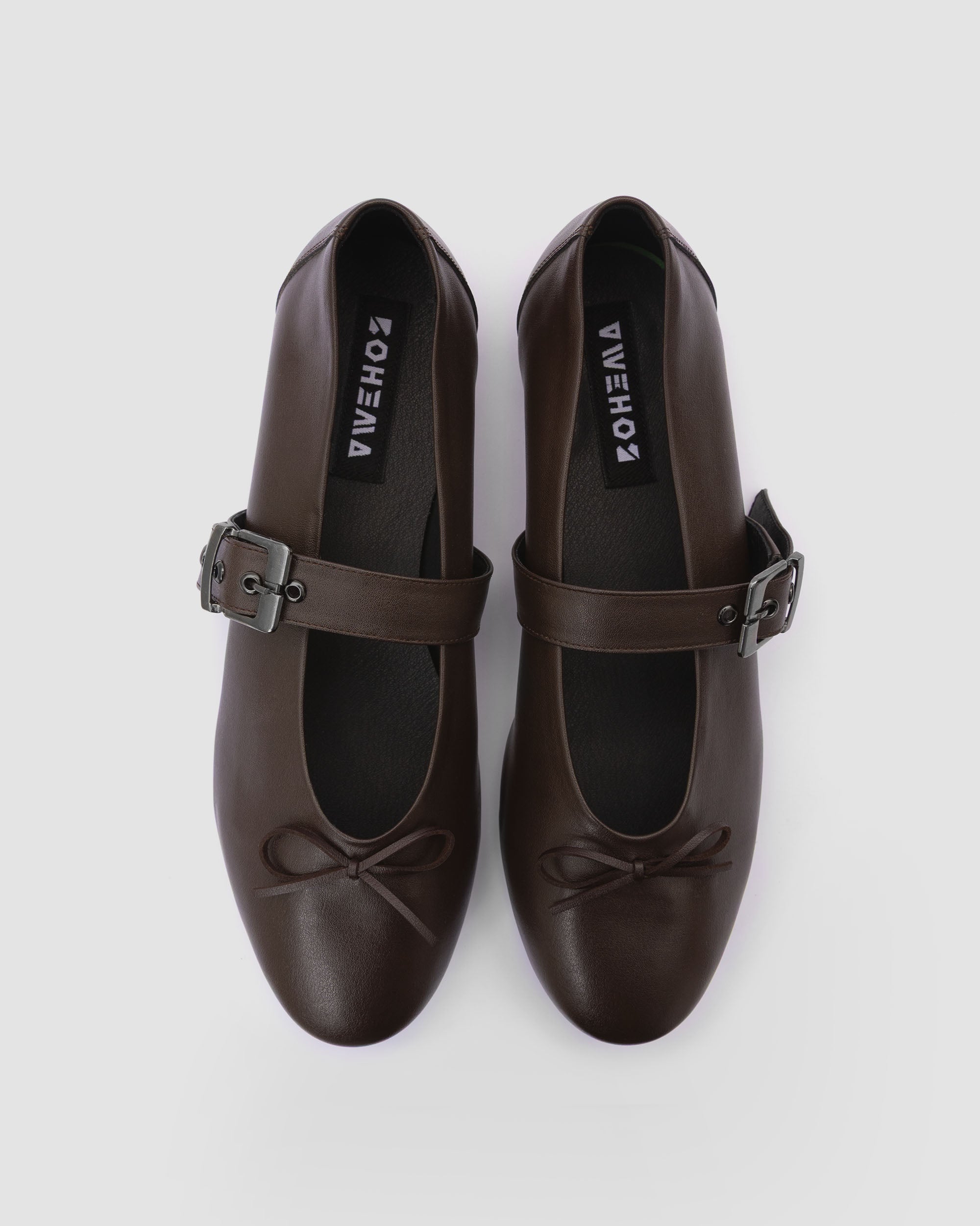 BOHEMA - Mara Pumps Czekoladowe, ze skóry roślinnej, polska rodzinna marka