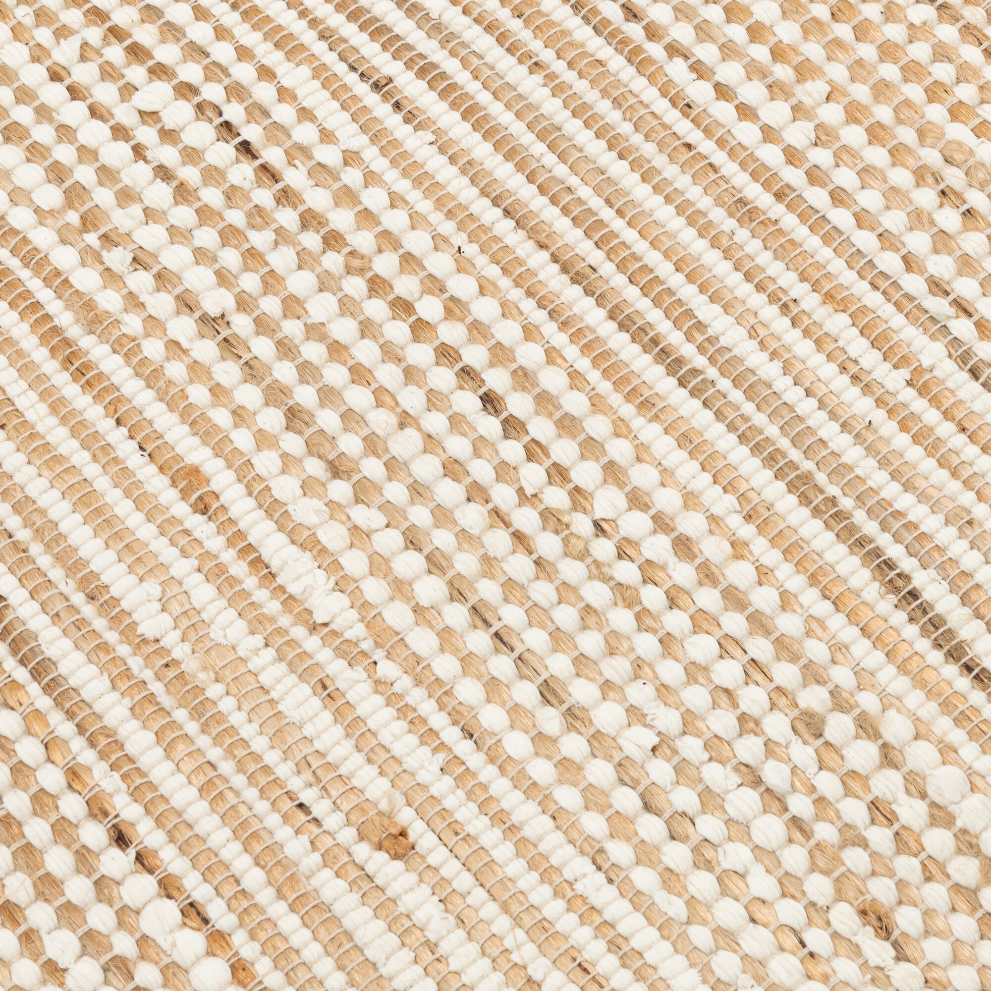LIETO - Tapis en coton et jute finition franges 200x290 cm - naturel