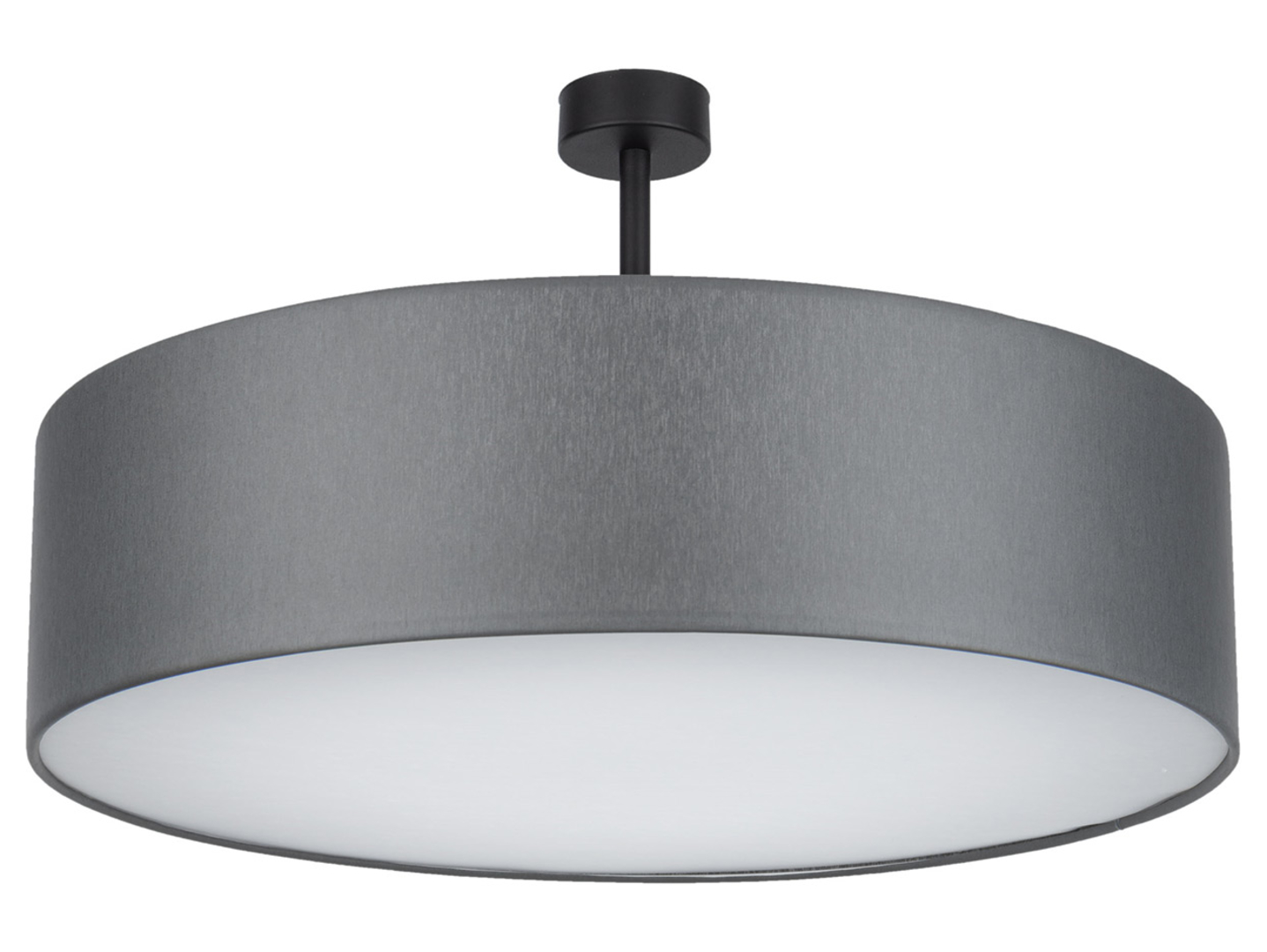 Lampa sufitowa Rondo 4-punktowa tkaninowa szara