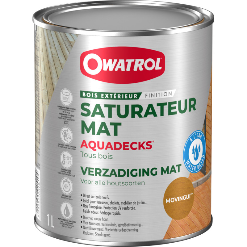 Saturateur pour bois Aquadecks movingui 1 L OWATROL