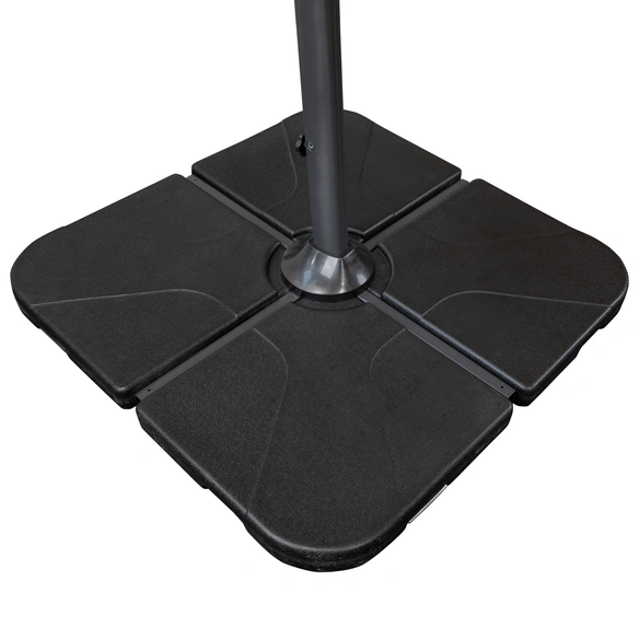 Beschwerplatte, für Sonnenschirme, grau, Länge: 50 cm