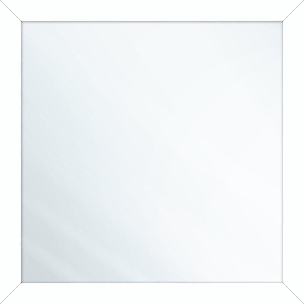 Miroir carré x3 en bois blanc 22x22cm