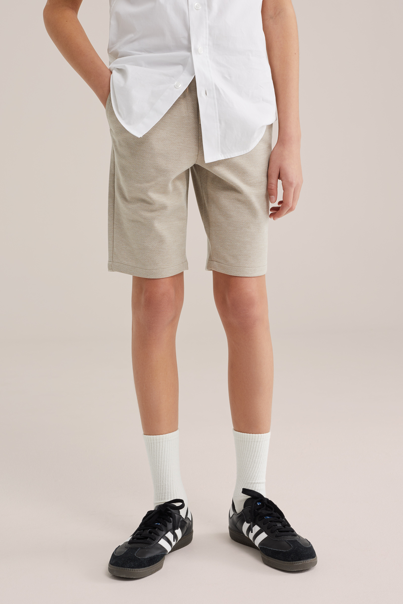 Jongens Regular fit blazer en short met stretch