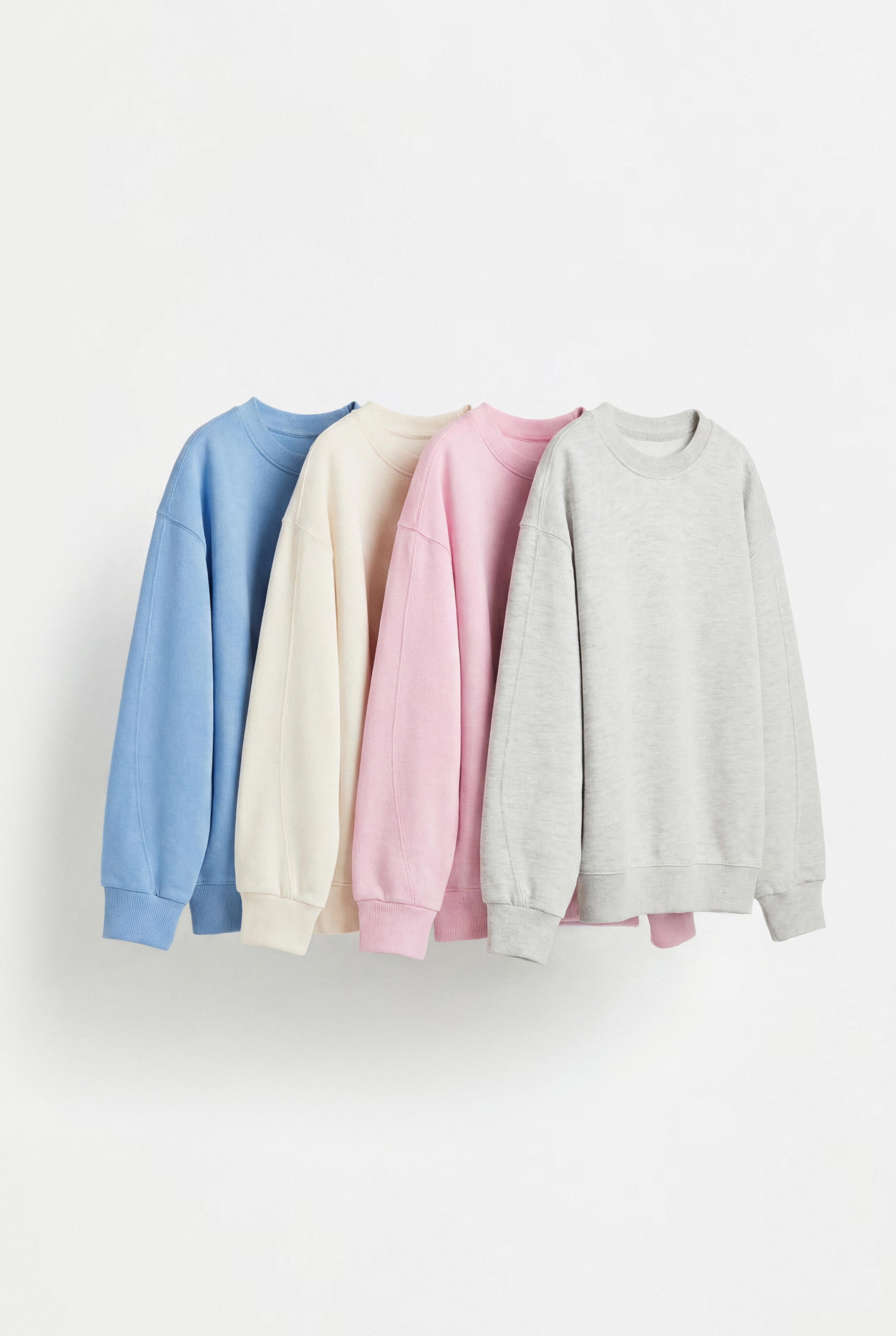 Pack 4 sudaderas felpa lisas