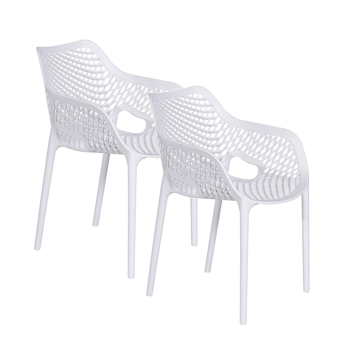 Garden Impressions tuinstoel Air XL kunststof wit - 2 stuks