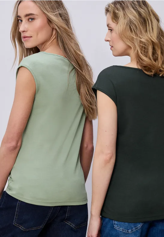 Basic Shirt mit Boatneck im 2er-Pack