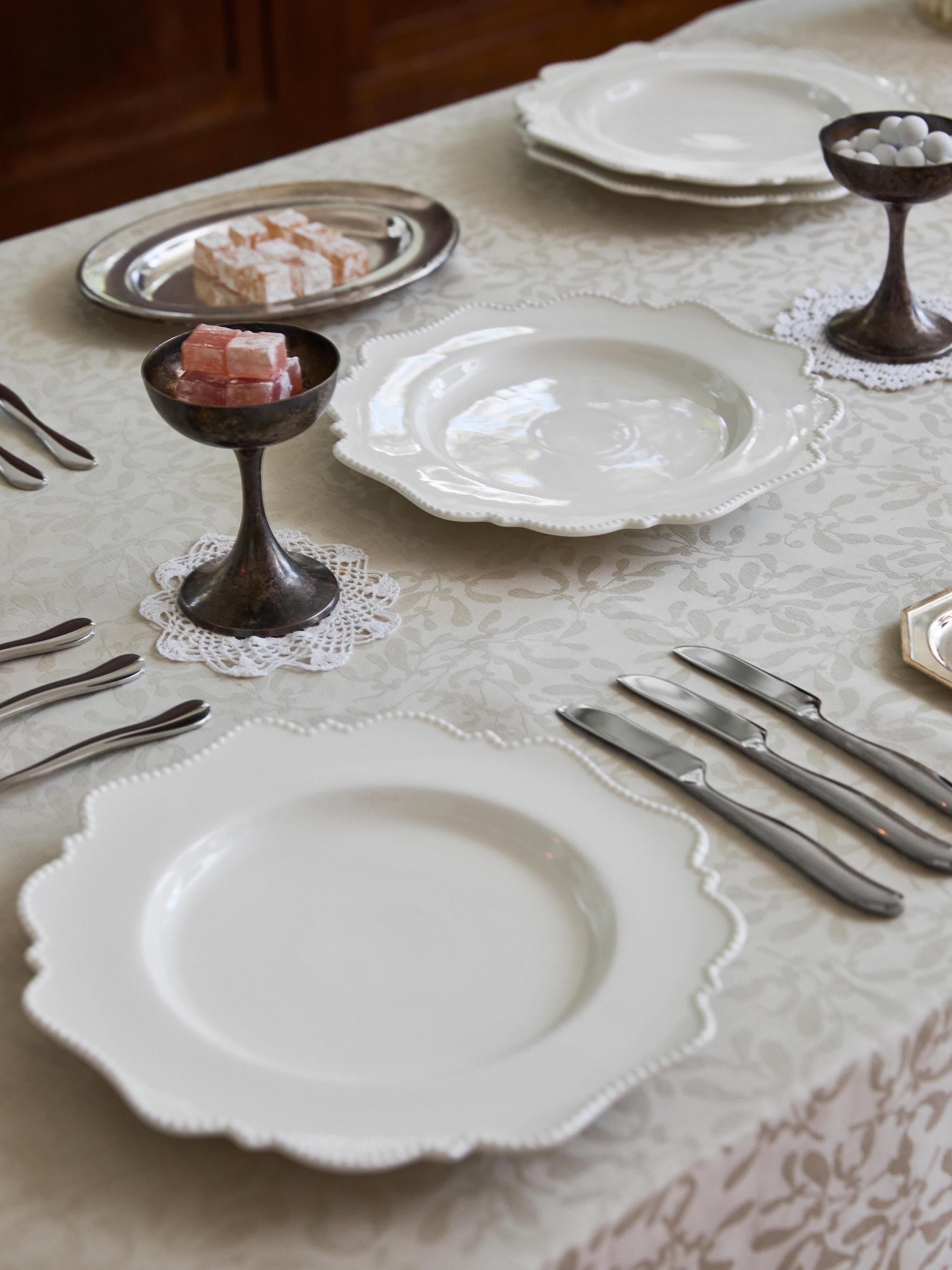 Porzellan-Geschirr-Set Grace, 4 Personen, 12er-Set