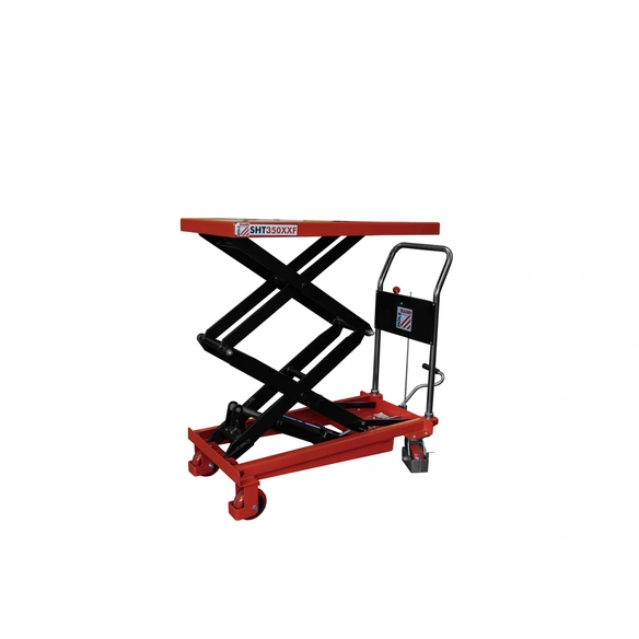 Scheren-Hubtischwagen, max. Tragfähigkeit: 350 kg, Gabellänge x Gabelweite: 90 x 50