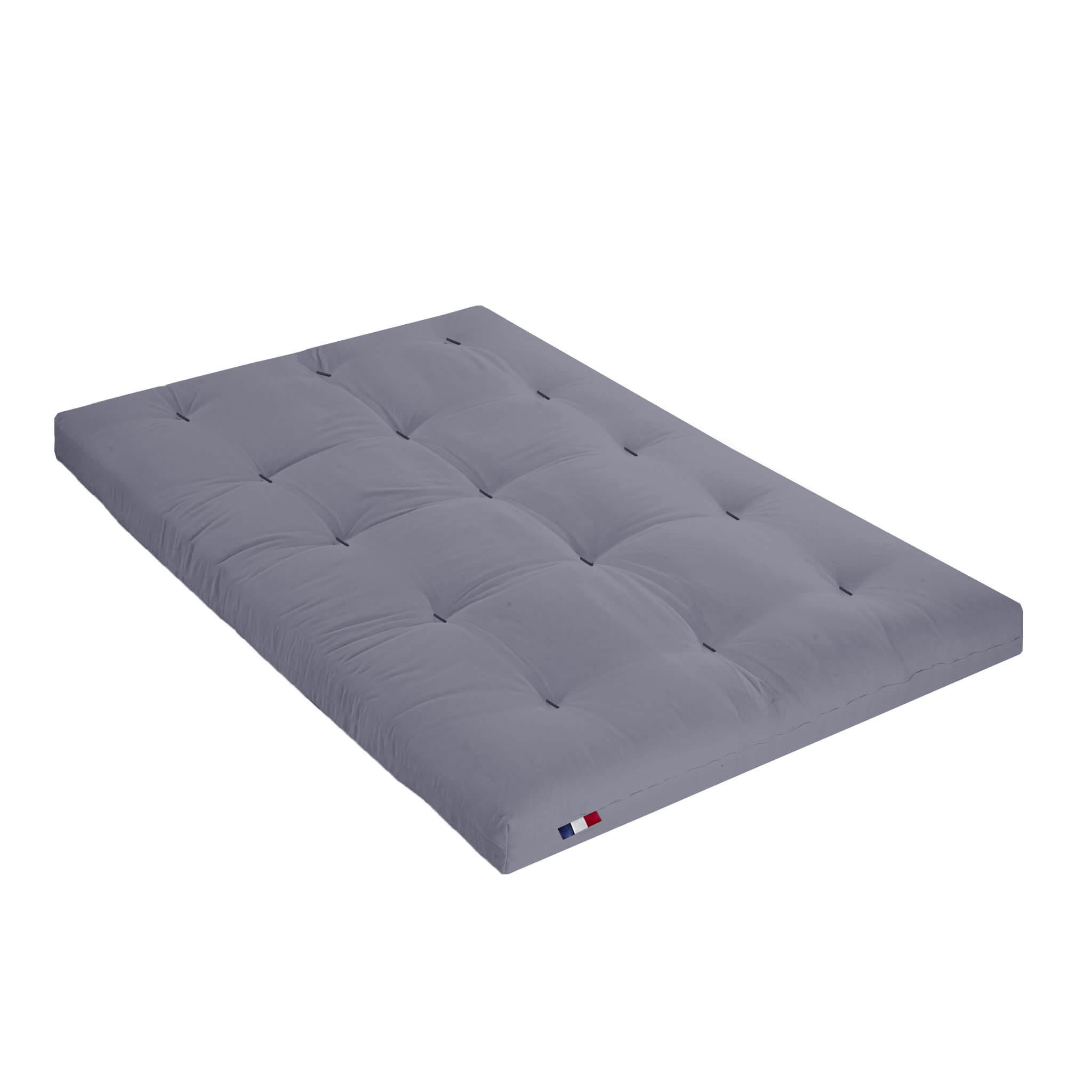 - Matelas futon coton traditionnel, 13cm gris 140x190