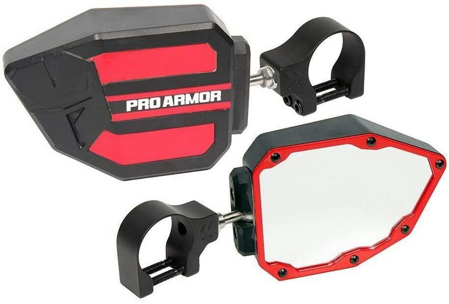 Kolpin Pro Armor Side View Mirrors, Red