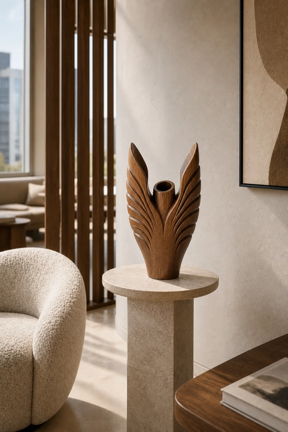 Vase Wood Sculpture #WG107